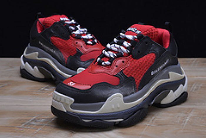 Balenciaga Triple S Sneakers Red Black