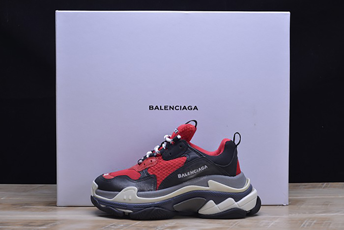 Balenciaga Triple S Sneakers Red Black
