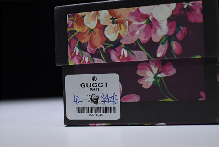 GUCCI Leather SLIDE SANDAL with FLOWER  0400088498707
