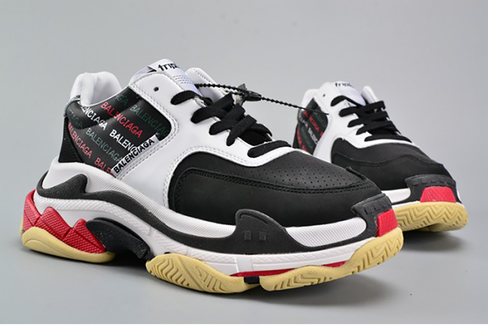 BALENCIAGA BLACK AND WHITE 17FW TRIPLE S 483560-W06E1-1011