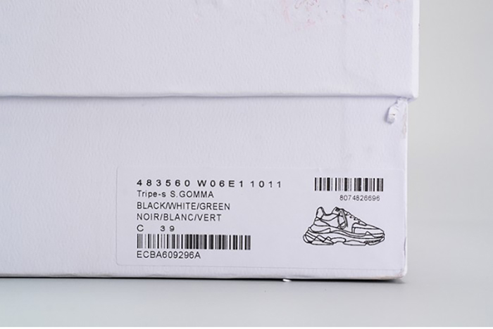BALENCIAGA BLACK AND WHITE 17FW TRIPLE S 483560-W06E1-1011
