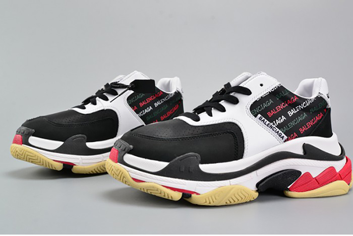BALENCIAGA BLACK AND WHITE 17FW TRIPLE S 483560-W06E1-1011