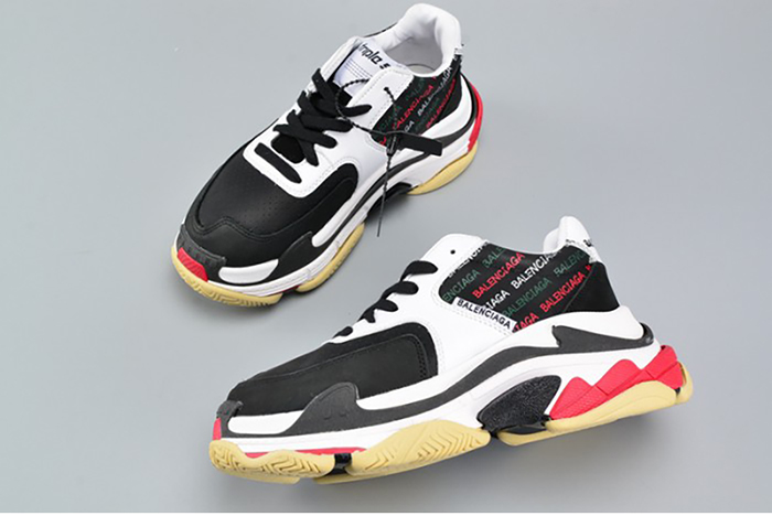BALENCIAGA BLACK AND WHITE 17FW TRIPLE S 483560-W06E1-1011