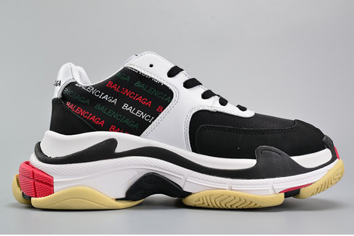 BALENCIAGA BLACK AND WHITE 17FW TRIPLE S 483560-W06E1-1011