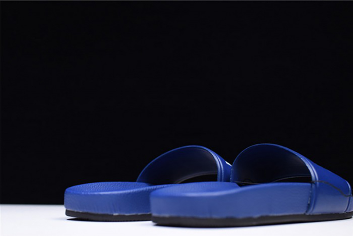 Balenciaga Logo leather slip-on sandals blue 500578 WAM00 4045