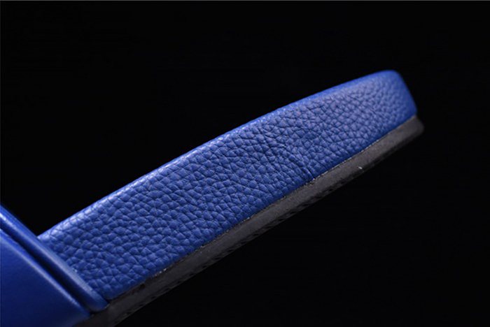 Balenciaga Logo leather slip-on sandals blue 500578 WAM00 4045