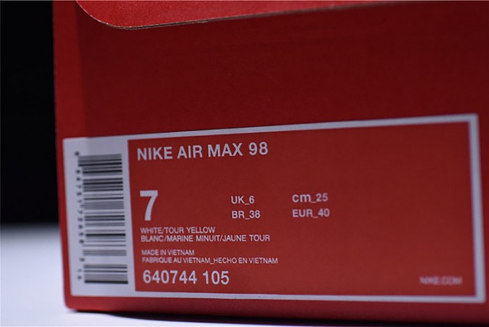 NIKE AIR MAX 98 "TOUR YELLOW" 640744-105