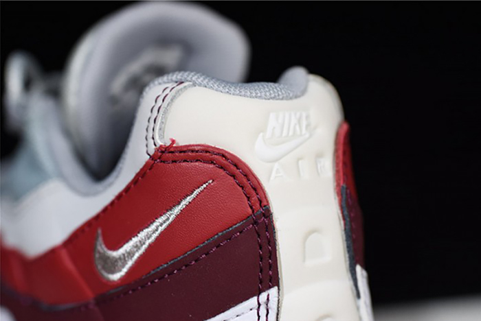 NIKE Air Max 95 Essential Mens White-Grey-Red Running Shoes  749766-103