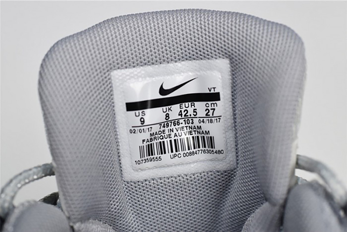 NIKE Air Max 95 Essential Mens White-Grey-Red Running Shoes  749766-103