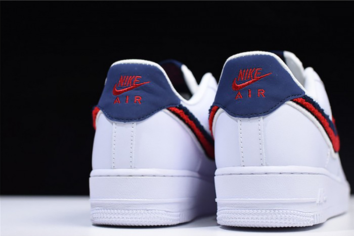 Nike Air Force 1 Low LV8 3D Chenille Swoosh White Red Blue  823511-106