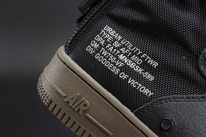NIKE SF AIR FORCE 1 MID "HAZEL" BLACK 917753-002