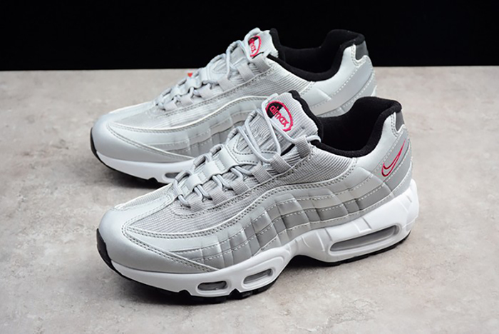 Nike AIR MAX 95 "SILVER BULLET" Metallic Silver/Varsity Red-White-Black 918359-001