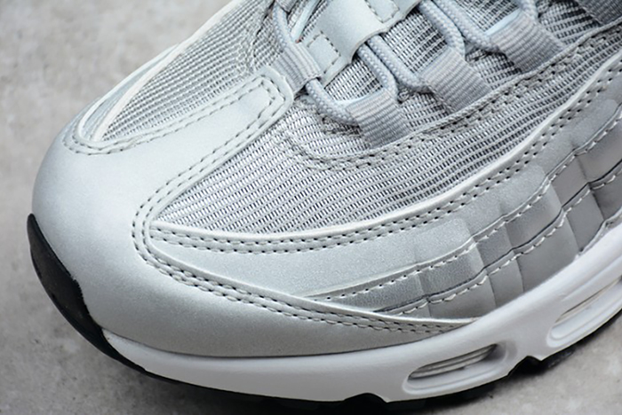 Nike AIR MAX 95 "SILVER BULLET" Metallic Silver/Varsity Red-White-Black 918359-001