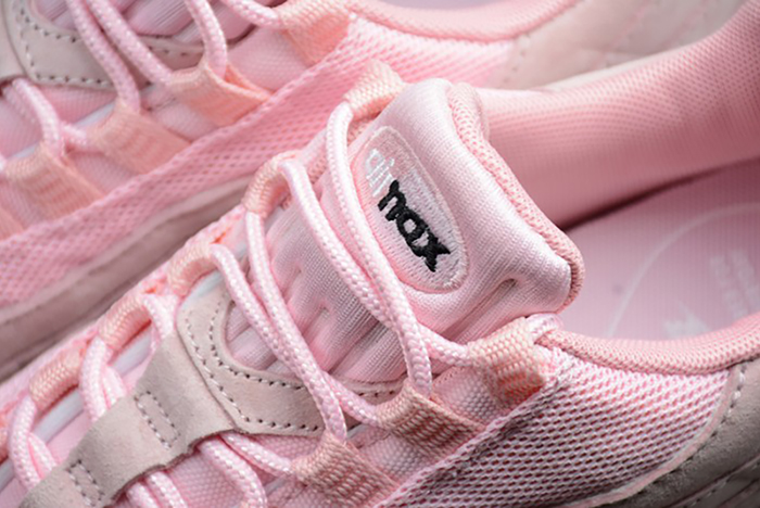 NIKE womens WMNS Air Max 95 "PRISM PINK" White-Sheen-Black  919924-600