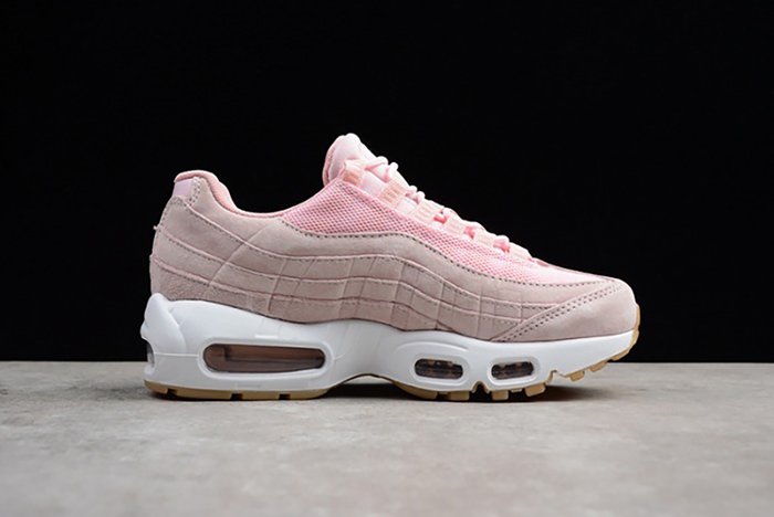 NIKE womens WMNS Air Max 95 "PRISM PINK" White-Sheen-Black  919924-600