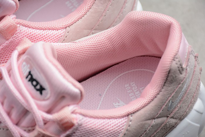 NIKE womens WMNS Air Max 95 "PRISM PINK" White-Sheen-Black  919924-600