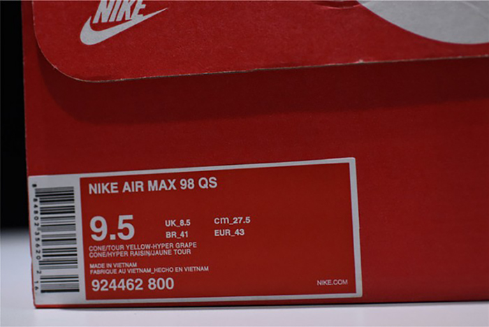 Nike Air Max 98 Cone Tour Yellow Hyper Grape 924462-800
