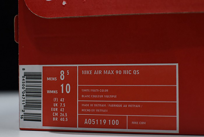 NIKE AIR MAX 90 NIC QS "INTERNATIONAL FLAG PACK"  A05119-100