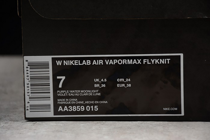 NikeLab Air VaporMax Flyknit Purple/Water Moonlight womens AA3859-015
