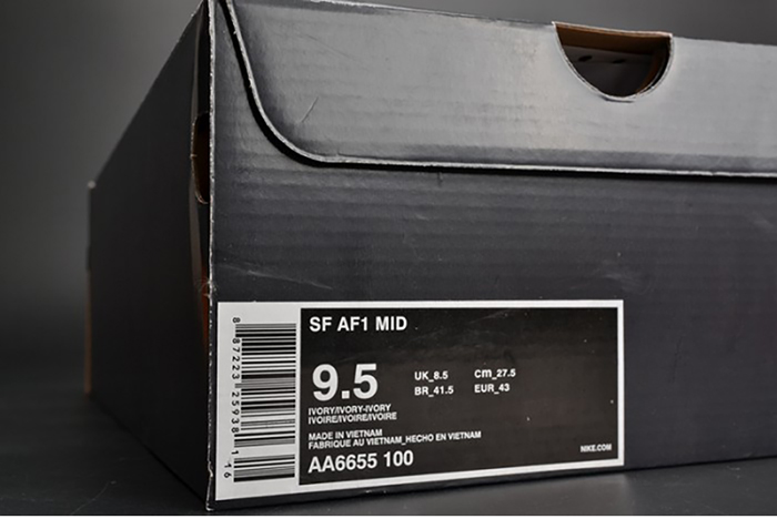 Nike Air Force 1 Mid "Triple Ivory" white AA6655-100