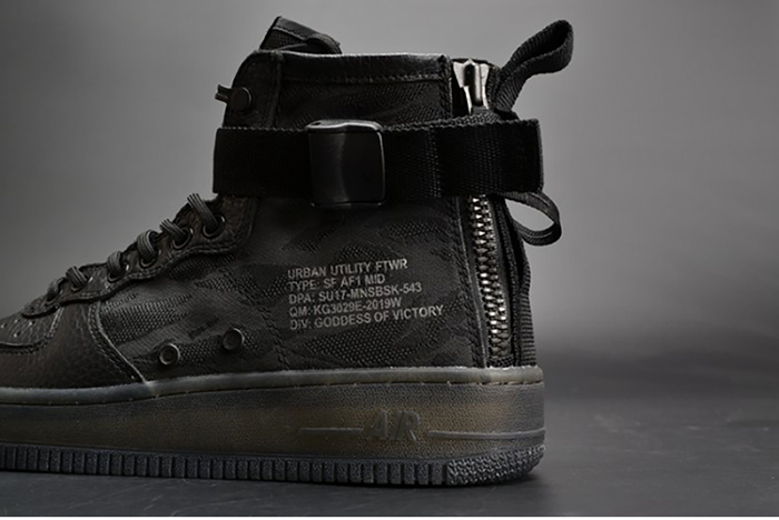 Nike Air Force 1 Mid "Tiger Camo" black mens AA7345-001