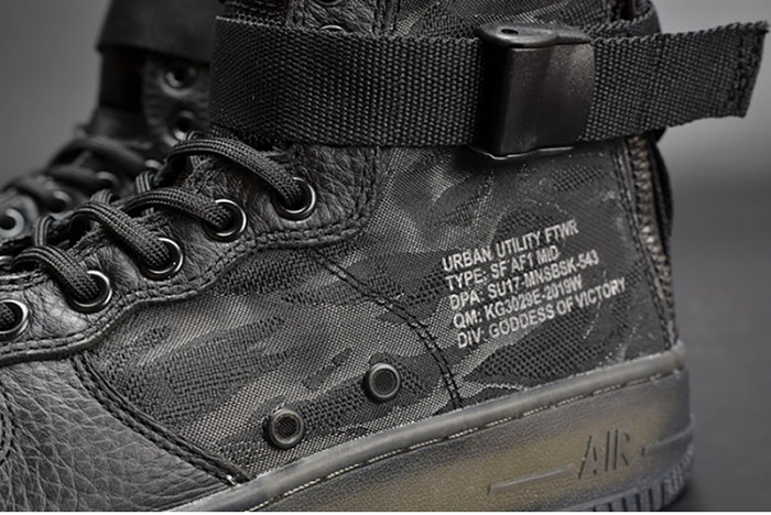 Nike Air Force 1 Mid "Tiger Camo" black mens AA7345-001