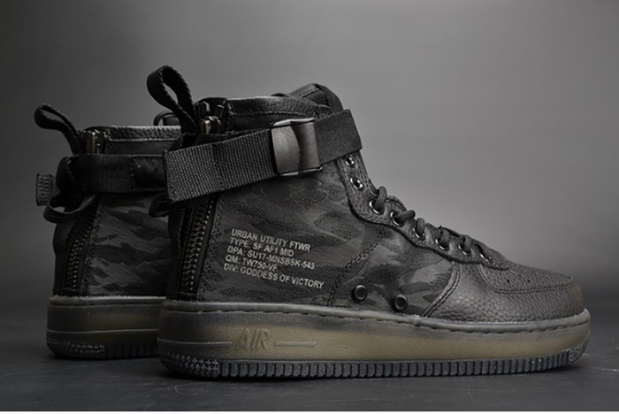 Nike Air Force 1 Mid "Tiger Camo" black mens AA7345-001