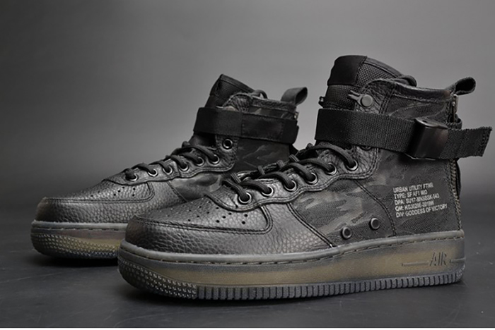 Nike Air Force 1 Mid "Tiger Camo" black mens AA7345-001