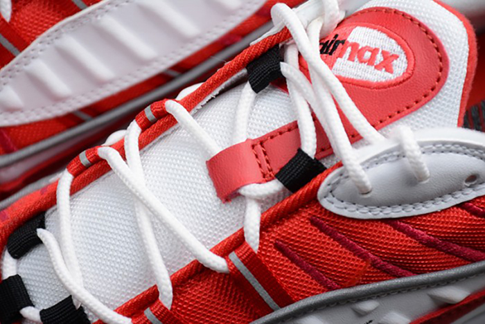 Nike mens Air Max 98 "Gym Red" White/Black-Gym AH6799-101