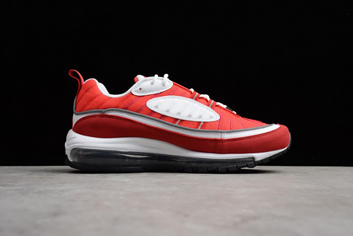 Nike mens Air Max 98 "Gym Red" White/Black-Gym AH6799-101