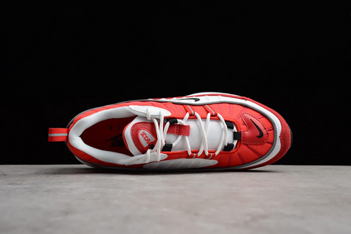 Nike mens Air Max 98 "Gym Red" White/Black-Gym AH6799-101