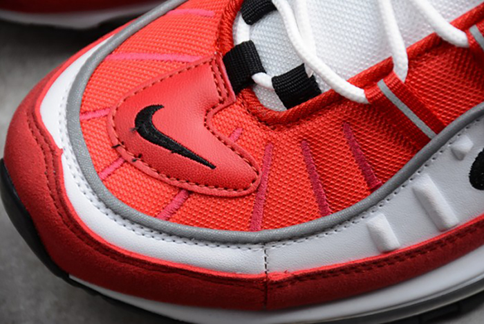 Nike mens Air Max 98 "Gym Red" White/Black-Gym AH6799-101