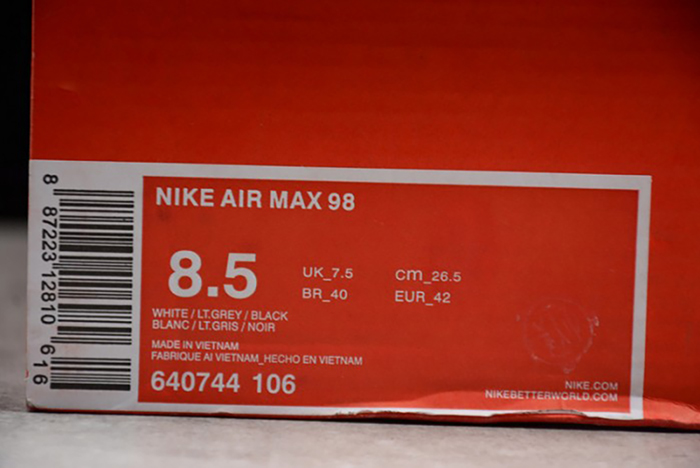 Nike Air Max 98 "Fossil" White/Black-Fossil-Reflect Silver AH6799-102