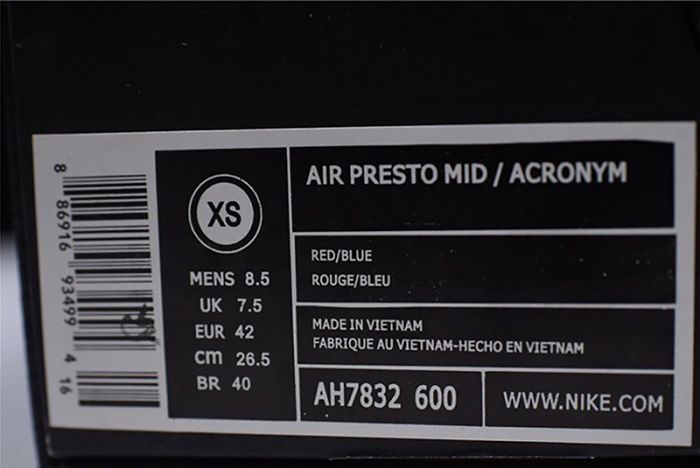 Air Presto Mid/acronym ah7832-600
