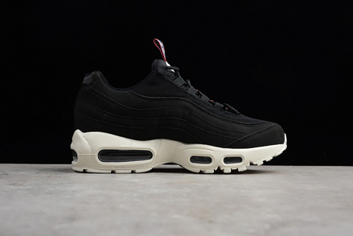 Nike mens AIR MAX 95 TT "PULL TAB" black/ sail-gym red AJ1844-002