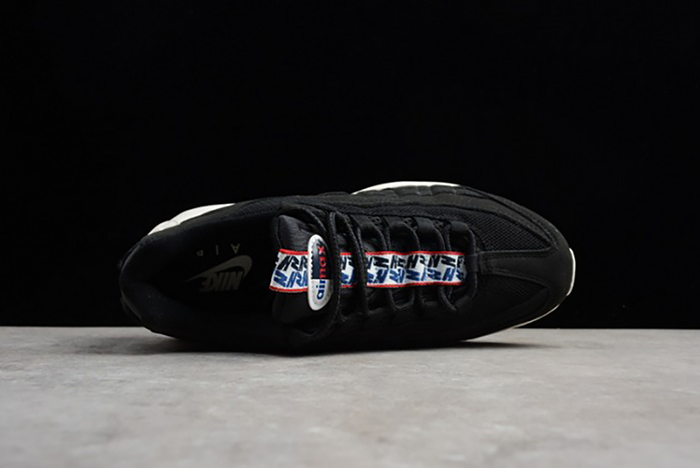 Nike mens AIR MAX 95 TT "PULL TAB" black/ sail-gym red AJ1844-002