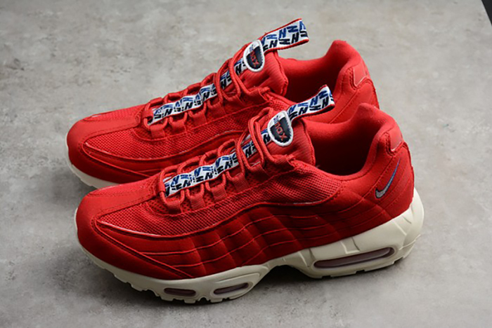 Nike mens AIR MAX 95 TT "PULL TAB"  gym red/ sail-gym-blue AJ1844-600
