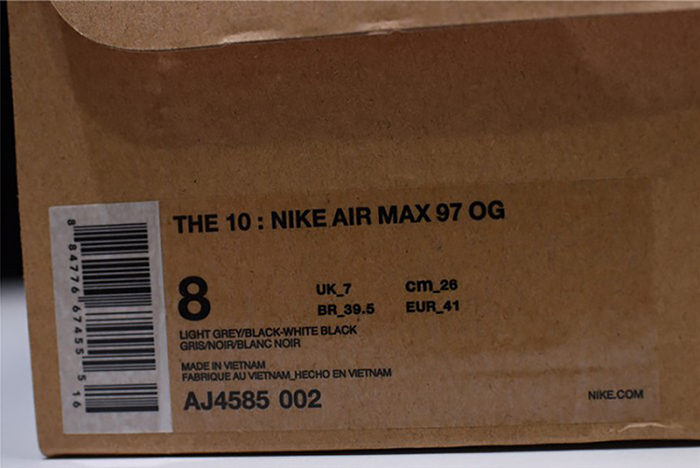 Off White Nike Shoes Nike Air Max 97 Grey AJ4585-002