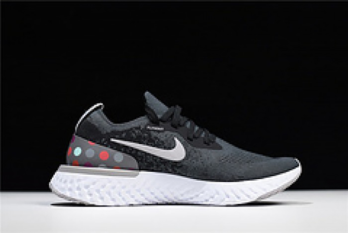 nike epic REACT FLYKNIT  Black and grey dots point noirs ET gris AJ7283 996