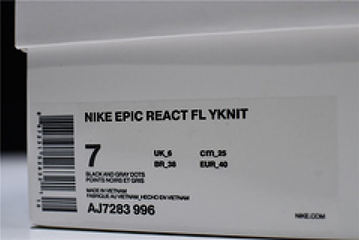 nike epic REACT FLYKNIT  Black and grey dots point noirs ET gris AJ7283 996
