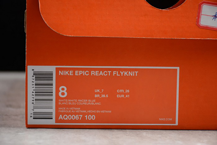NIKE EPIC REACT FLYKNIT "WHITE FUSION" AQ0067-100