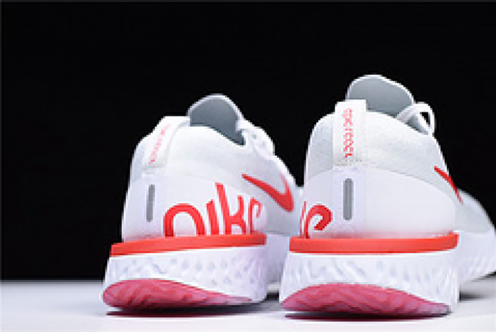 nike epic react flyknit white red AQ0067 800
