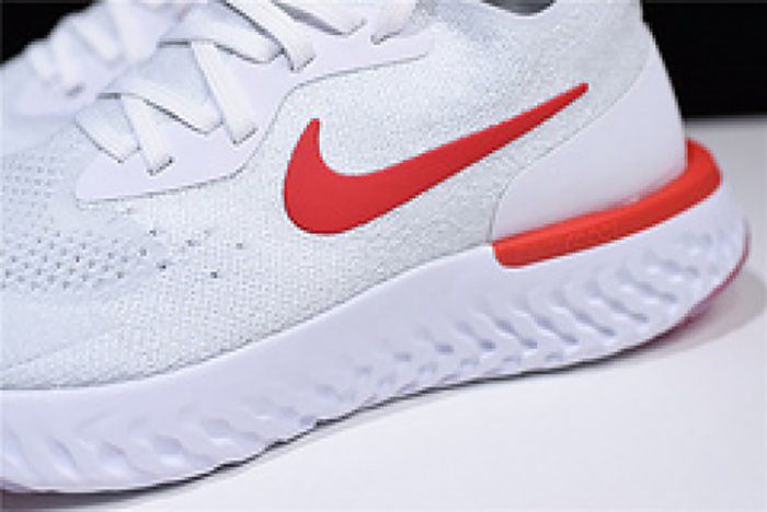 nike epic react flyknit white red AQ0067 800
