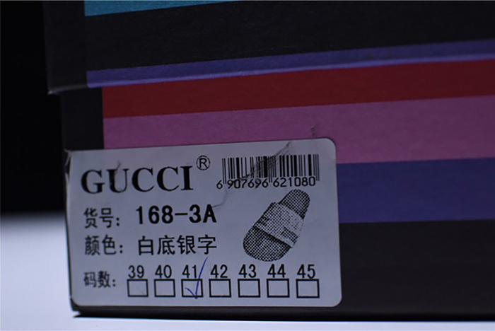 GUCCI Leather SLIDE SANDAL black WITH GG LOGO mens