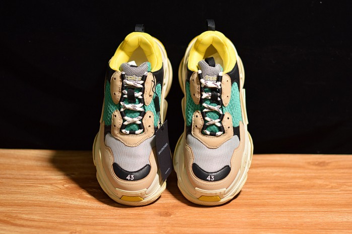 BALENCIAGA TRIPLE S W06E1-1000 BEIGE/GREEN-YELLOW