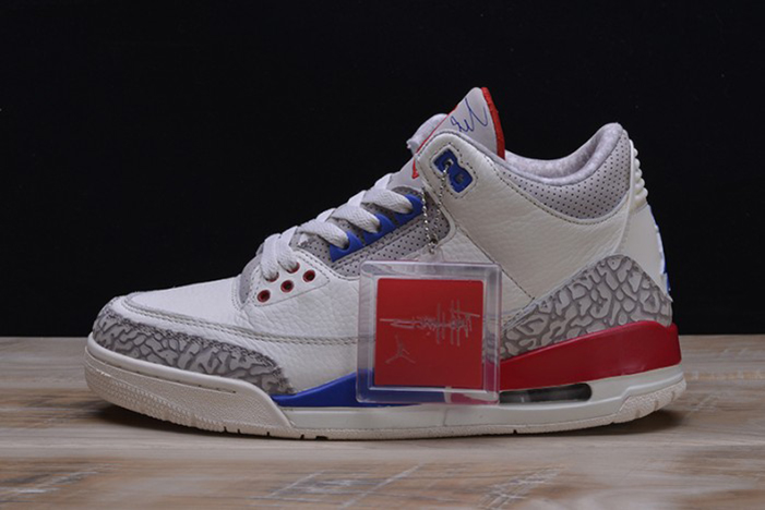 AIR JORDAN 3 RETRO &quotCHARITY GAME" sail red mens 136064-140